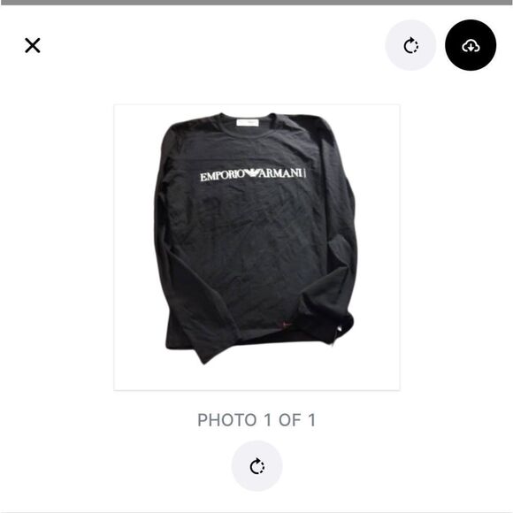 Emporio Armani black pajamas top, nwt(top only) - Picture 4 of 8